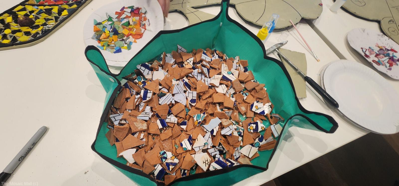 mosaic sorting mat - green - small