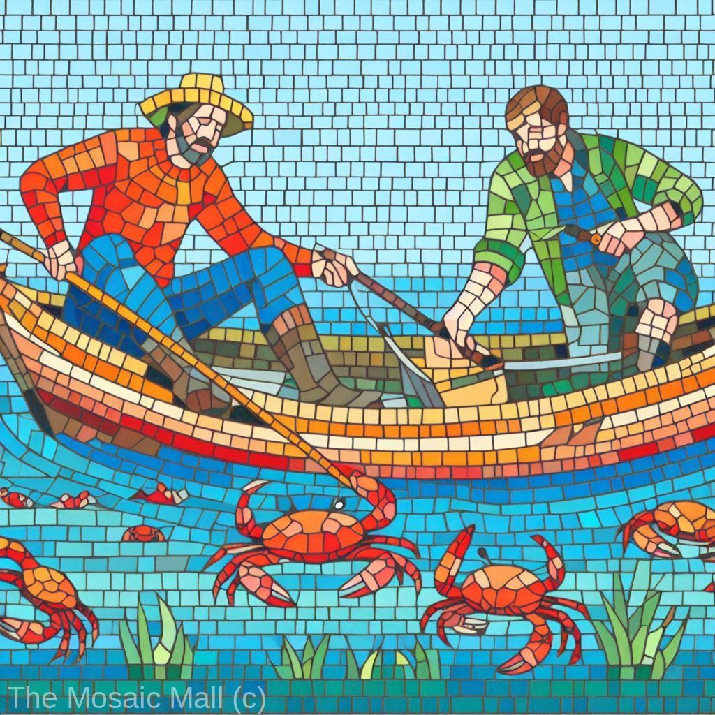 Idea for a mosaic fishing mural