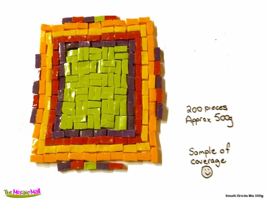 dynastysmalti bricks 500g 200bricks coverage sample