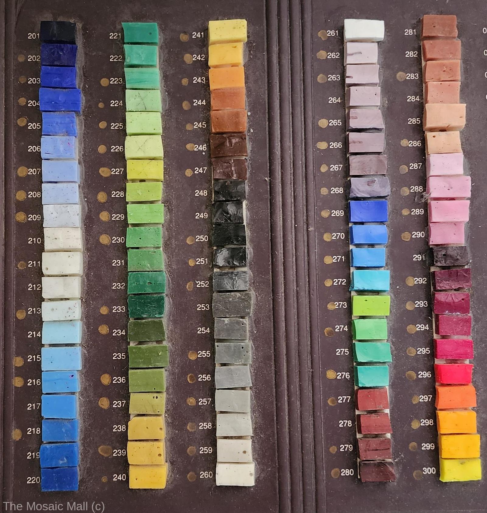 orsoni italian smalti colourchart ozmosaics