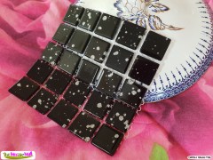 G004_3 Moonbeam Black Glitter Silver Sparkle mosaic tiles - The Mosaic Mall