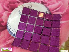 G016 Deep Purple Glitter Mosaic glass tiles | The Mosaic Mall Australia