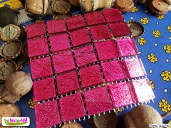 G022 Cherry Red Mosaic glass glitter tiles | The Mosaic Mall