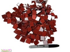Red Glitter Mosaic glass tiles | The Mosaic Mall