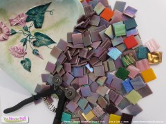 Purple mosaic tile
