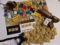 Brown mosaic glass vitreous tiles, The Mosaic Mall