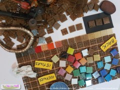 brown mosaic glass vitreous tiles