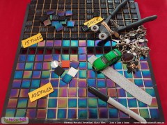 black mosaic glass vitreous tiles, The Mosaic Mall, Ozmosaics, Australia