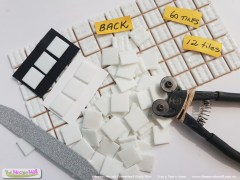 White mosaic glass vitreous tile