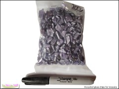 purple recycled glass mosaic chips