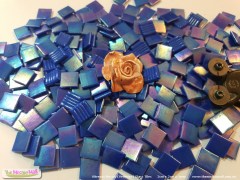 Reflective tile, square Blue Mosaic