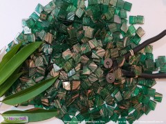 v290g Greenleaf - Mosaic glass Tile Green