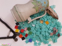 Pale Aqua Aquaries - Vitreous Glass  Mosaic tile