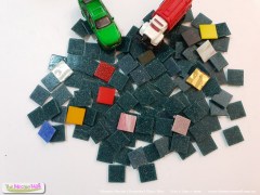 Teal Green mosaic tiles, for mosaic art and craft.