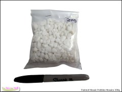 white pebbles, stones, mosaics, The Mosaic Mall